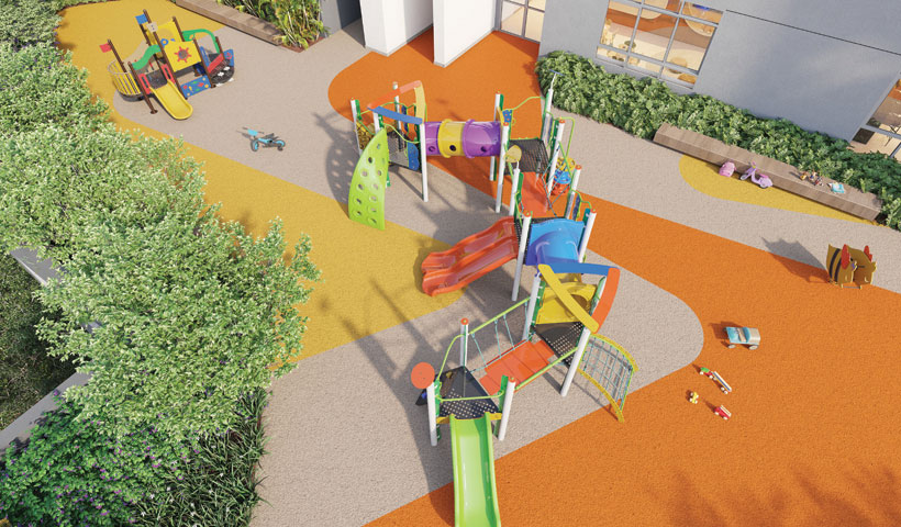 Perspectiva ilustrada do playground