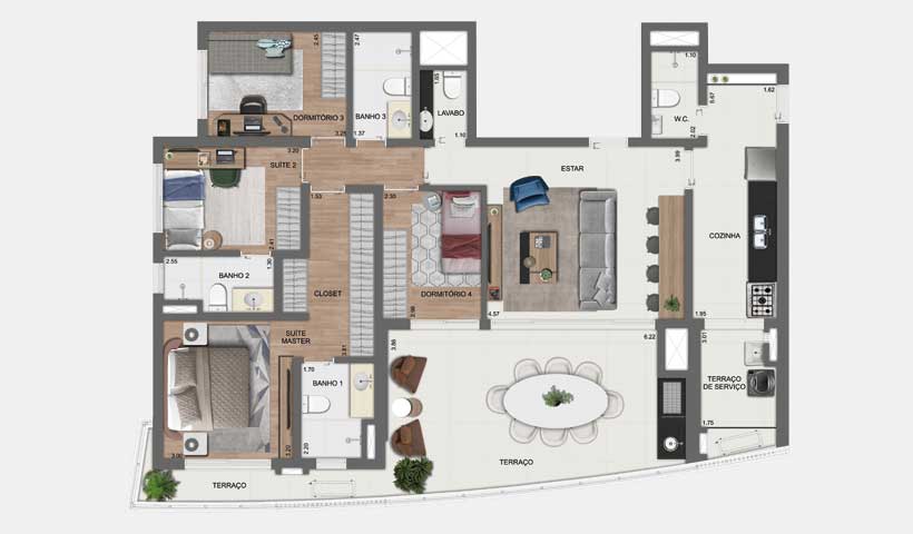 Arkadio – Planta Tipo 142 m²