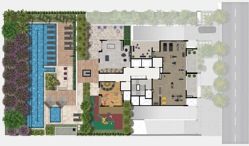 Artis Jardim Prudência – Implantação 2º pavimento lazer