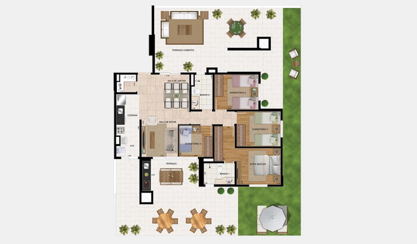Bosque Ventura – Planta garden de 213 m²