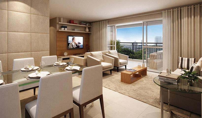 Botânica – Living de 106 m²