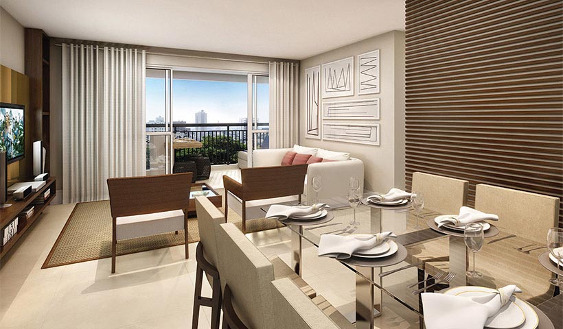 Jardim – Living de 86 m²