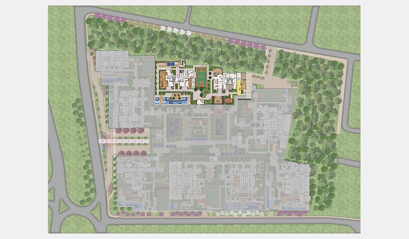 Jardim – Fotomontagem da região com implantação