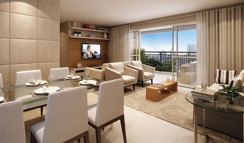 Praça – Living de 106 m²