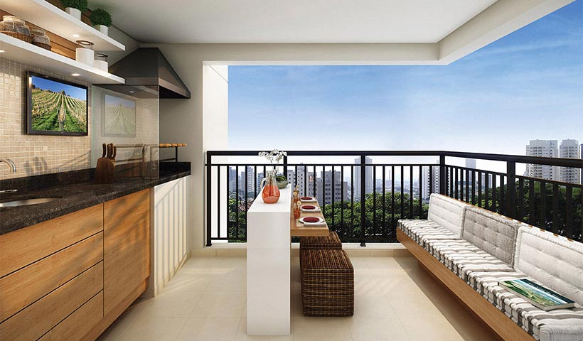 Praça – Terraço de 68 m²