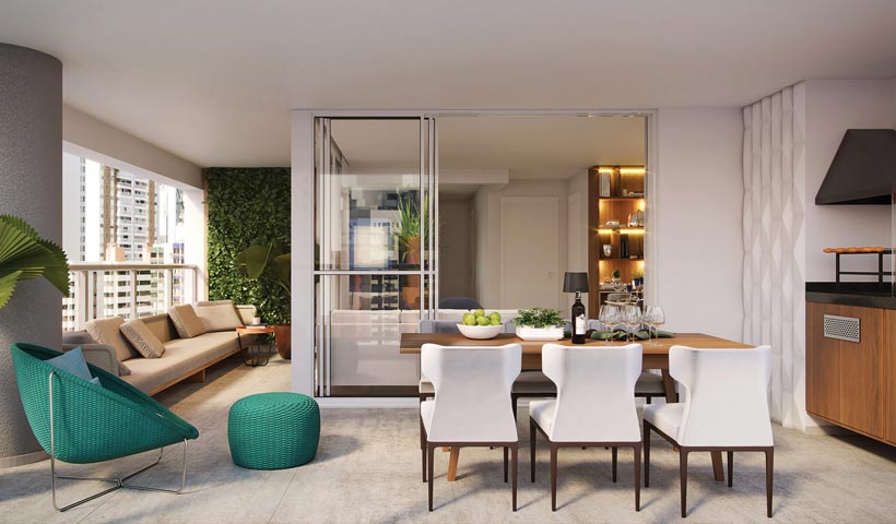 Diogo Ibirapuera – Terraço do apto. de 140 m²