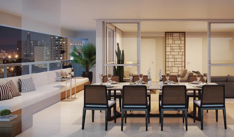 Diogo Ibirapuera – Terraço do apto. de 170 m²