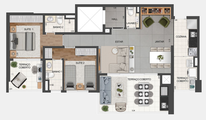 Diogo Ibirapuera – PLANTA OPÇÃO DE 100 M² - FINAL 2