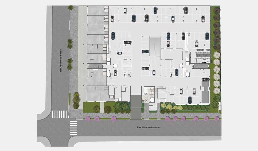 East Blue – Implantação do 2º Subsolo – Pavimento Acesso