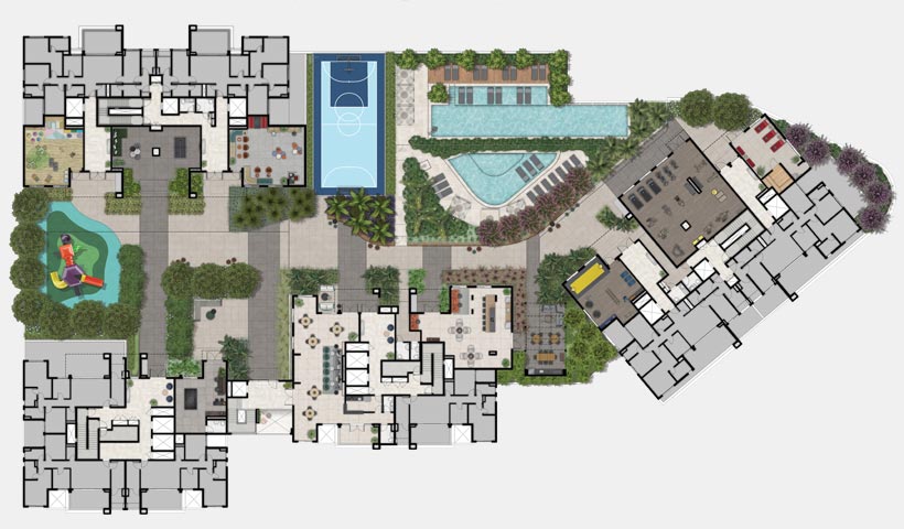 Eredità – Implantação do Térreo