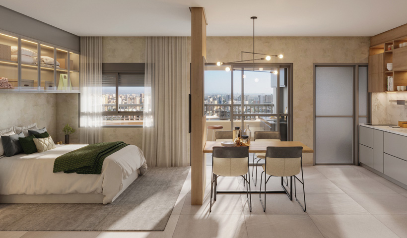 Exalt NR – Apto Não Residencial de 54 m²