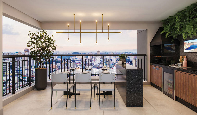 Gran Maia Piazza – terraço do Apto. de 110 m²