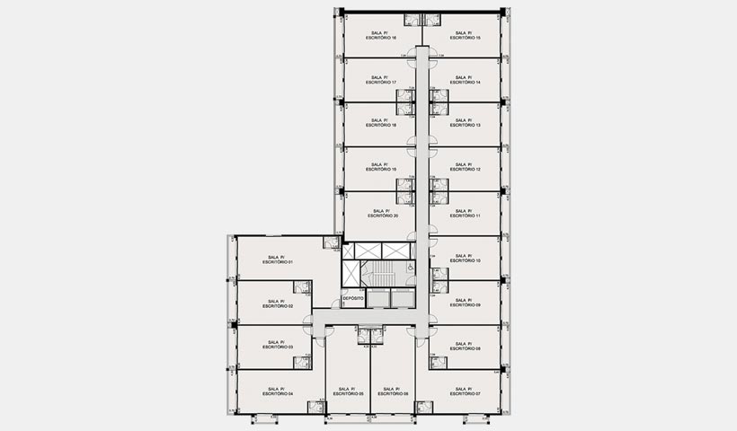 GreenWork – Planta pavimento bloco A