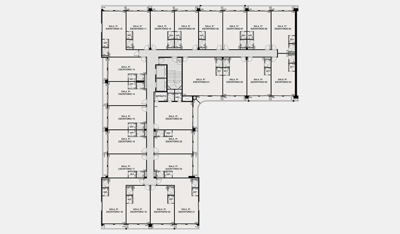 GreenWork – Planta pavimento bloco C