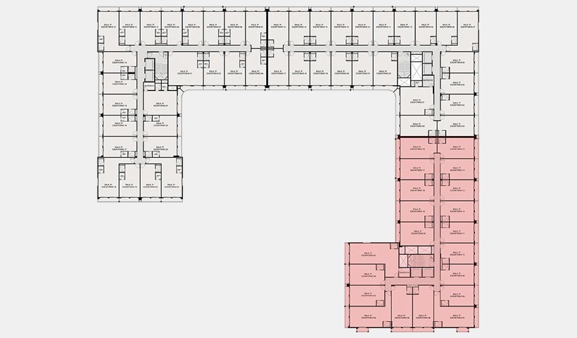 GreenWork – Ref localização Planta pavimento bloco A