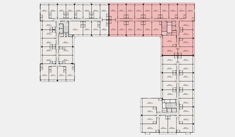 GreenWork – Ref localização Planta pavimento bloco B