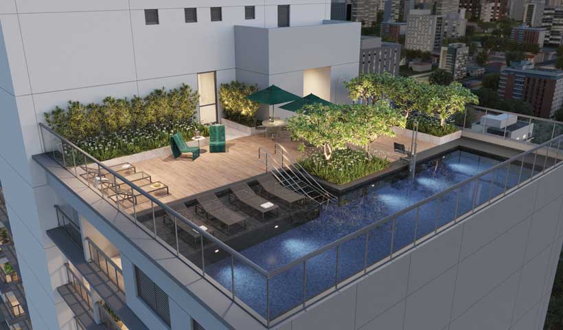 Hub Brooklin - Sky Pool - 27º pav. Rooftop