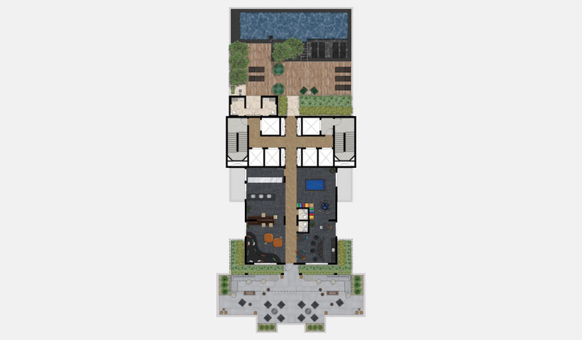 Hub Brooklin – Planta 27º pavimento – Rooftop