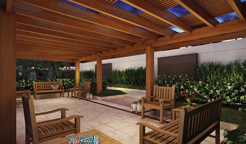 In Design Residence – Praça de apoio ao salão de festas