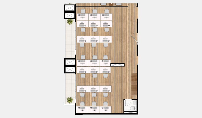 In Design Office – Planta da sala corte