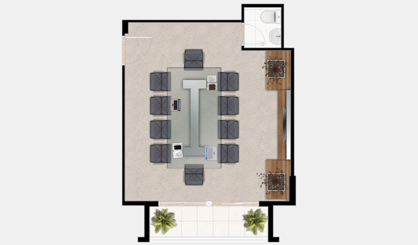 In Design Office – Planta da sala de reunião