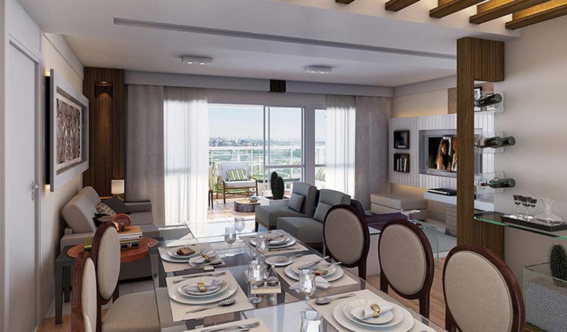 Jardins do Brasil Amazônia – Living de 136 m²