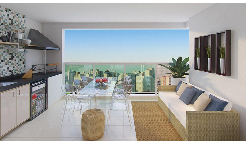 Jardins do Brasil Atlântica – Terraço de 125 m²