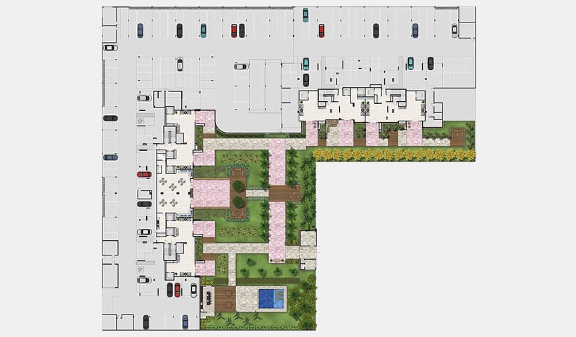Jardins do Brasil Atlântica – Implantação inferior