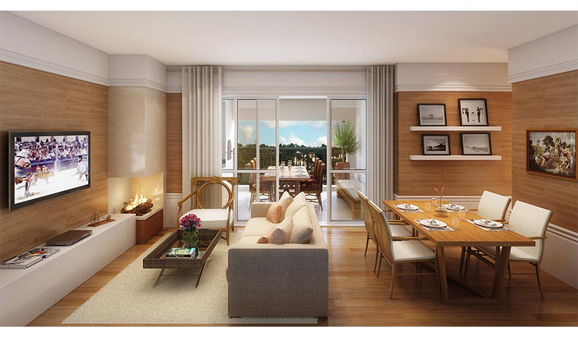 Le Premier Campos do Jordão – Estar de 101 m²