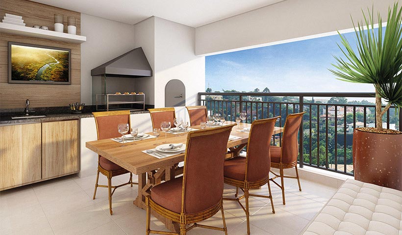 Le Premier Campos do Jordão – Terraço de 101 m²