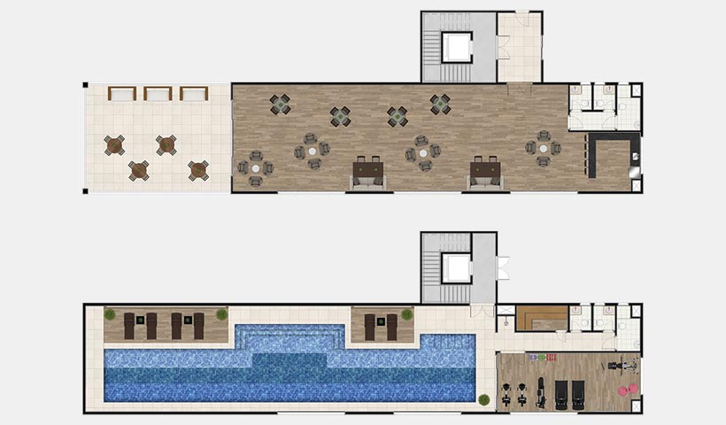 Le Premier Campos do Jordão – Planta wine bar e piscina fitness