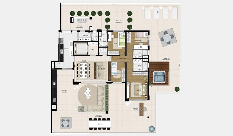 Le Premier Paraíso – Planta garden 348 m²