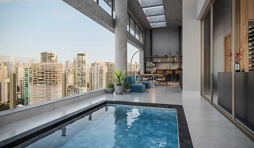 Park Avenue – Terraço do apto. de 387 m²