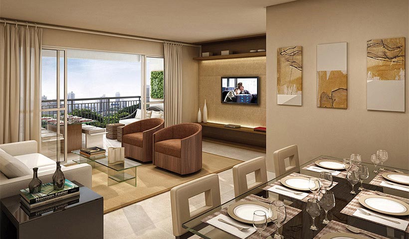 Parque Ventura – Living de 83 m²