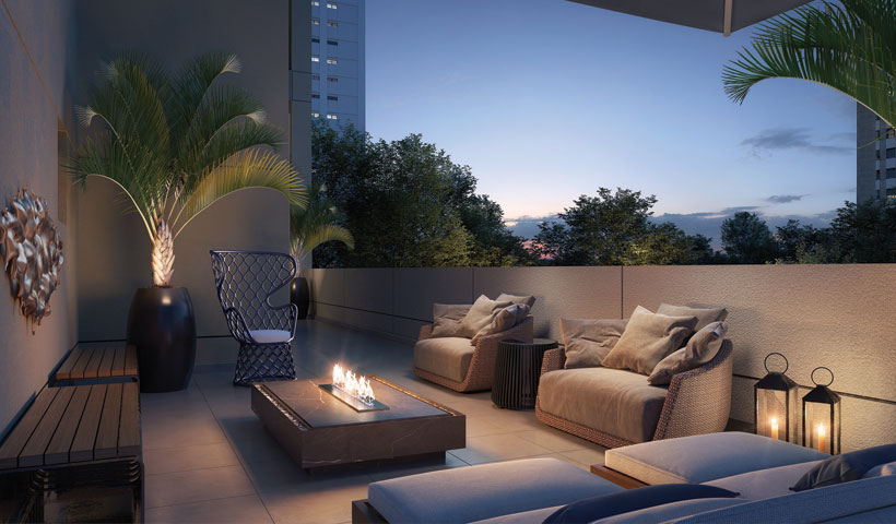 Pátrio Ibirapuera – Perspectiva Ilustrada do Terraço Garden