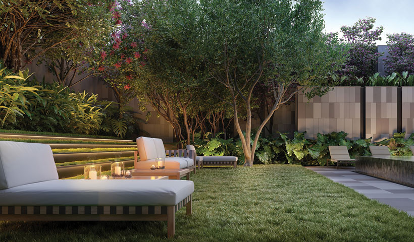 Pátrio Ibirapuera - Perspectiva Ilustrada do Estar Piscina