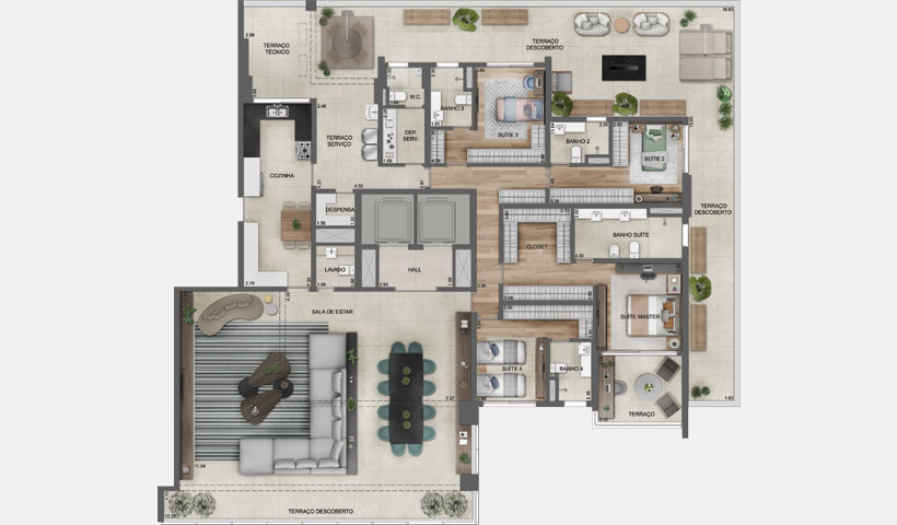 Pátrio Ibirapuera - Planta Apto. Garden