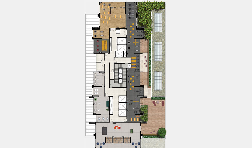 Reserva JB – Implantação Superior do 6º pav. - Torre Royal Park