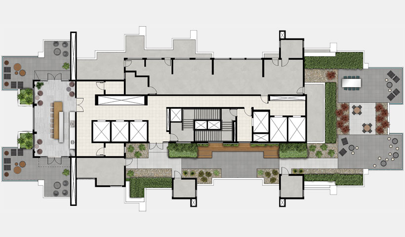 Reserva JB – implantação Rooftop - Torre Sky View