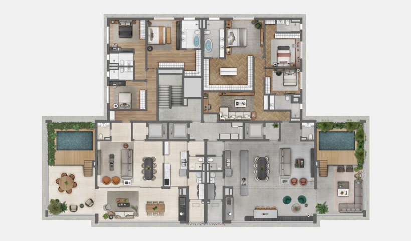 Lindenberg Alto de Pinheiros – Pavimento Penthouse