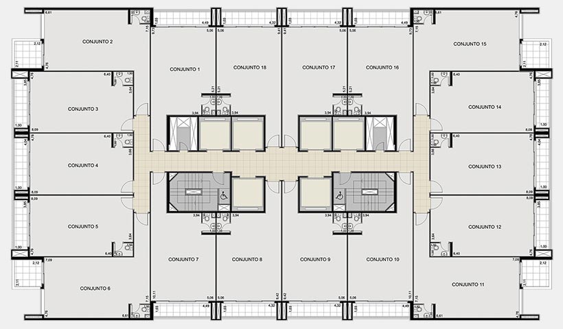 Trend Paulista – Planta do pavimento tipo