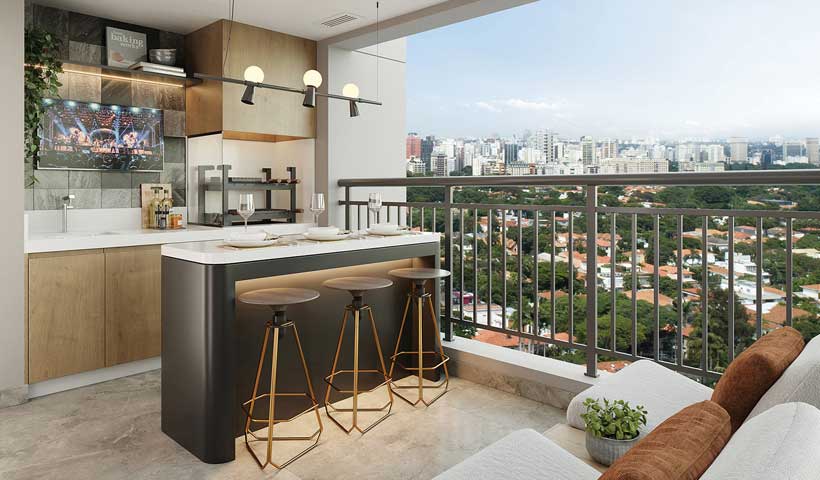 Tourmaline – Terraço do Apto de 69 m²