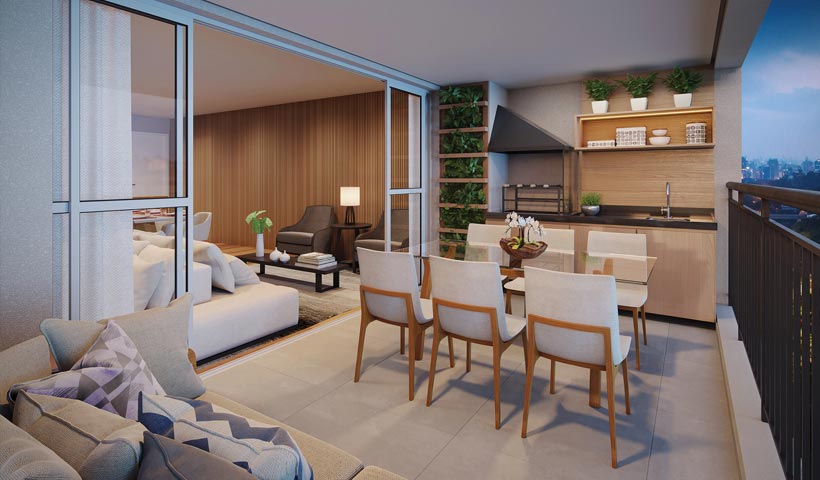 Vértiz Vila Mascote – Terraço do apto. de 81 m² - Final 4