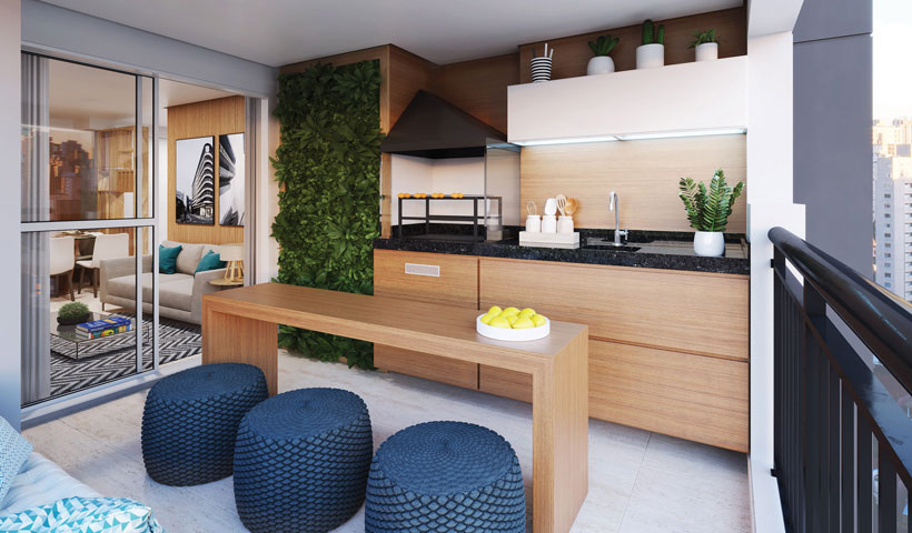 Vértiz – Terraço do apto. de 85 m²