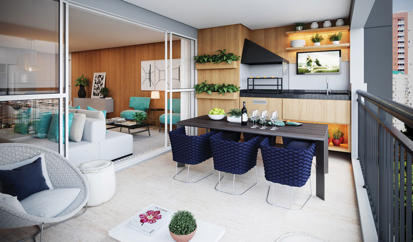 Vértiz – Terraço do apto. de 85 m²