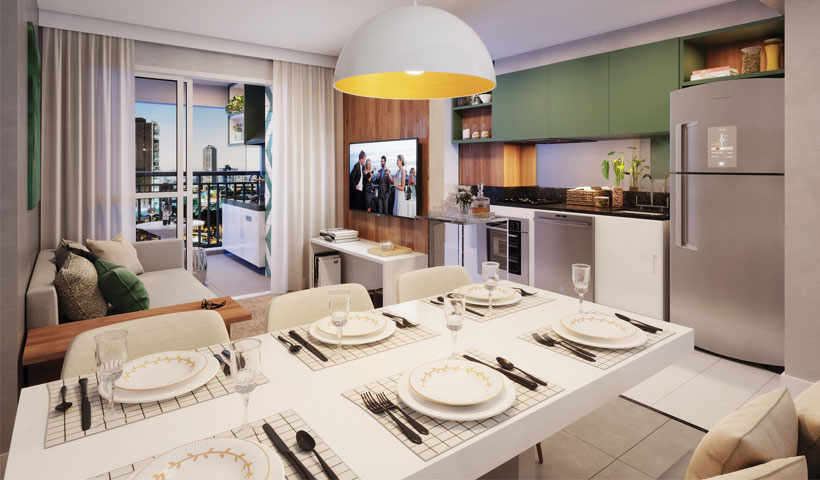 Vivid Perdizes – Living do Apto. de 62 m² - Final 06