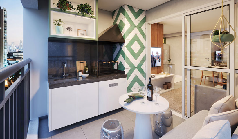 Vivid Perdizes – Terraço do Apto. de 62 m² - Final 06