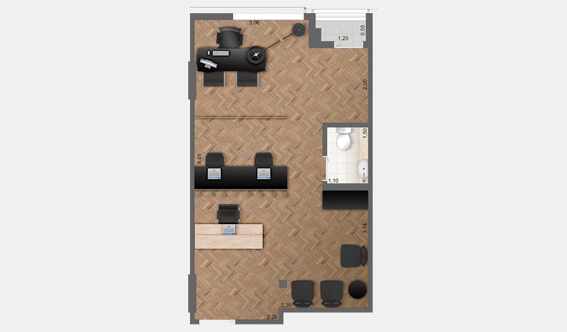 Z. Cotovia – Planta da sala de advocacia